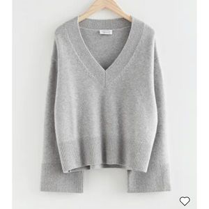 NWT &otherstories gray wool sweater